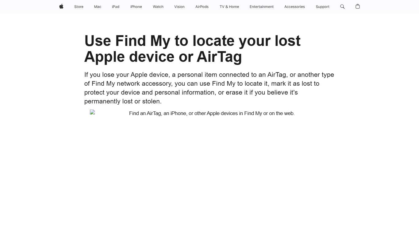 Use Find My to locate your lost Apple device or AirTag - Apple Support (CA)